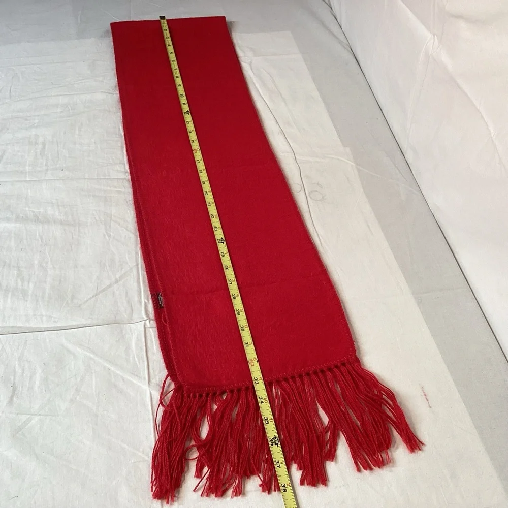 Men’s Alpaca Camargo scarf rich red color made in Peru Men’s Womens Unisex